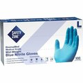 The Safety Zone GNEP-1, Nitrile Disposable Gloves, 3.7 mil Palm, Nitrile, Powder-Free, L, 100 PK, Blue SZNGNEPLG1